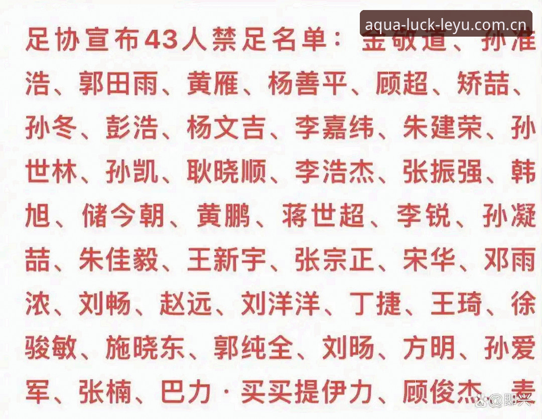 乐鱼sport入口 足协第三批禁足名单数据核验深度评测:乐鱼体育平台赛程回溯与信息对照体验